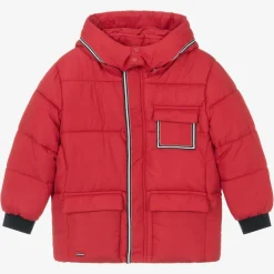 Mayoral Boys Red Hooded Puffer Coat