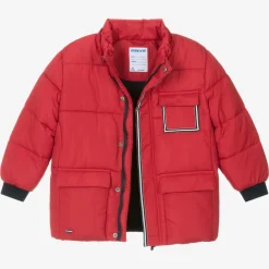 Mayoral Boys Red Hooded Puffer Coat