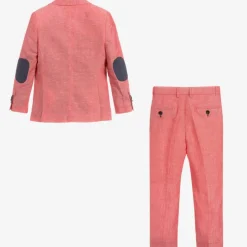 Romano Boys Red Linen Suit Online