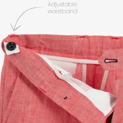 Romano Boys Red Linen Suit Online