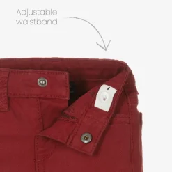 Mayoral Boys Red Slim Fit Cotton Trousers Discount