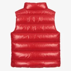 Moncler Enfant Boys Red Tib Down Puffer Gilet Sale