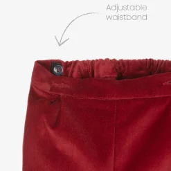 Sarah Louise Boys Red Velvet Hand-Smocked Buster Suit Discount