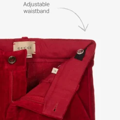 Gucci Boys Red Velvet Trousers Best