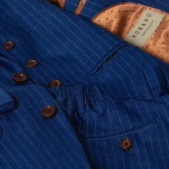 Romano Boys Royal Blue Pinstripe Suit Hot