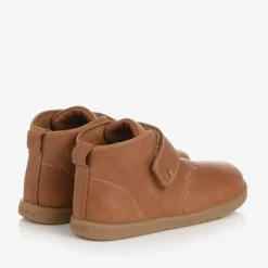Bobux Boys Tan Brown Leather Velcro Boots Online