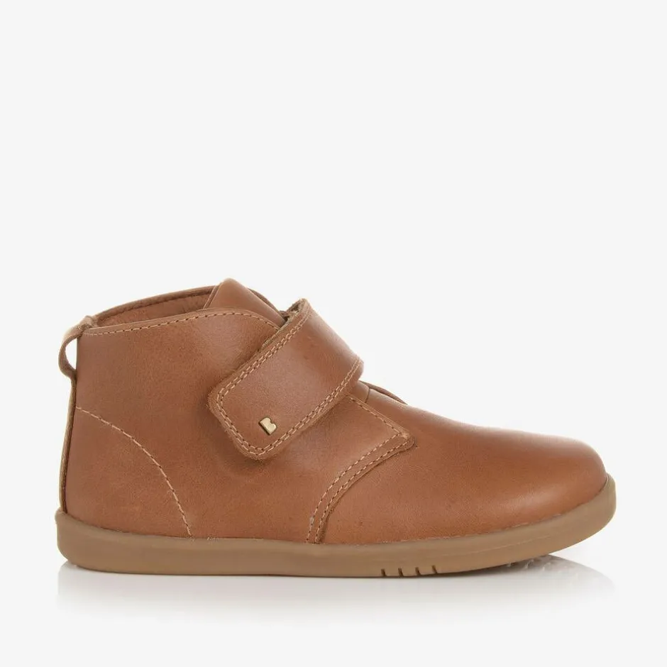 Bobux Boys Tan Brown Leather Velcro Boots Online