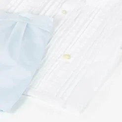 Sarah Louise Boys White & Blue Cotton Buster Suit Discount