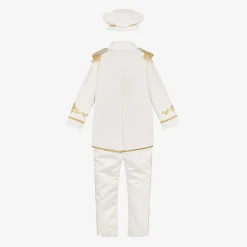 Andreeatex Boys White & Gold Military Suit Clearance