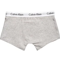 Calvin Klein Boys White & Grey Cotton Boxer Briefs (Pack of 2) Hot