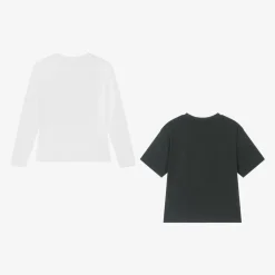 Mayoral Nukutavake Boys White & Grey Cotton Tops (2 Pack) Hot