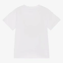 Stella McCartney Kids Boys White Braces Print Cotton T-Shirt Clearance
