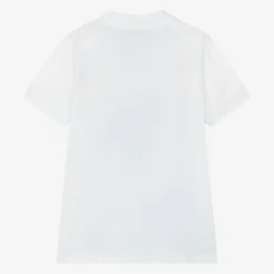 AIGNER Boys White Cotton Polo Shirt Hot