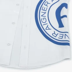 AIGNER Boys White Cotton Shirt Discount