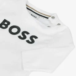 BOSS Boys White Cotton Top Clearance
