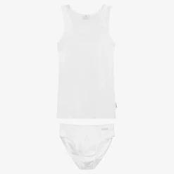 Diacar Boys White Cotton Top & Pants Set Discount