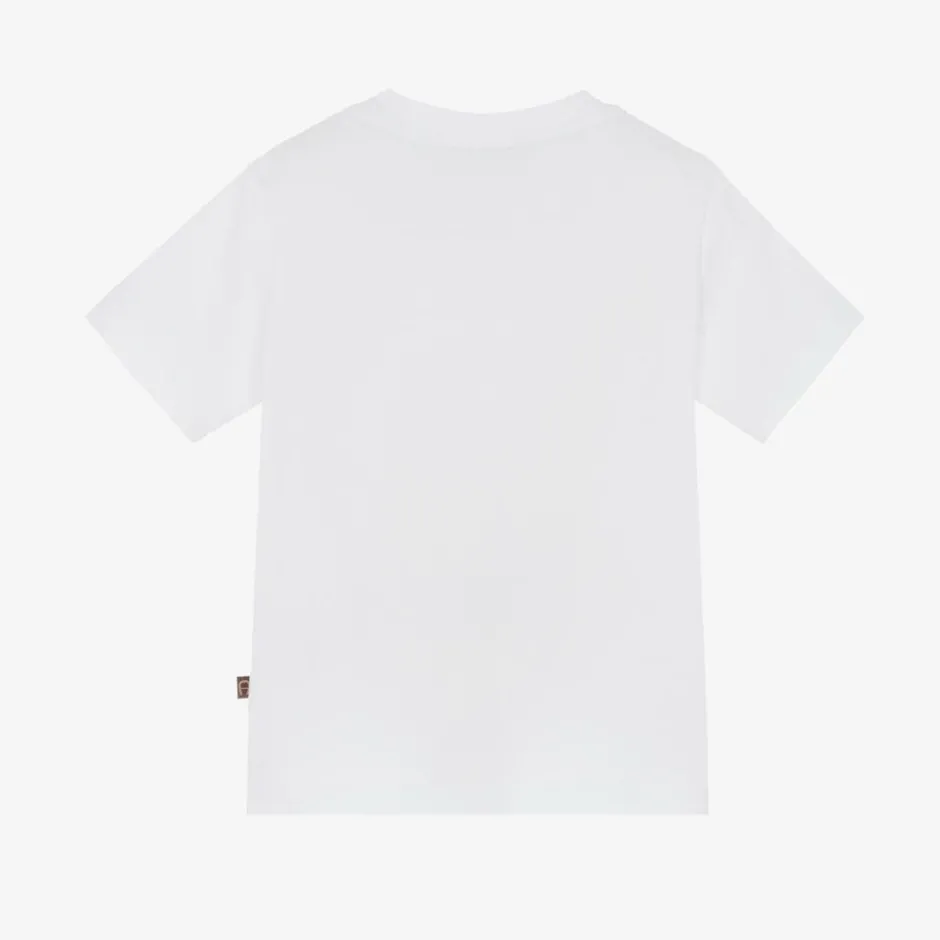 AIGNER Boys White Cotton T-Shirt Sale
