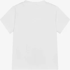 Moncler Enfant Boys White Cotton T-Shirt Outlet