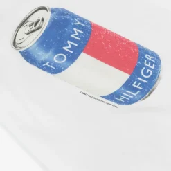 Tommy Hilfiger Boys White Cotton T-Shirt Clearance