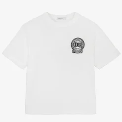Dolce amp; Gabbana Boys White Cotton T-Shirt Hot