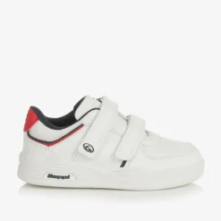 Beppi Boys White Faux Leather Velcro Trainers Discount
