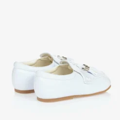 Sevva Boys White Faux Patent Leather Loafers