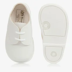 Early Days Boys White First Walker Shoes