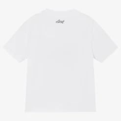 iDO Junior Boys White Graphic Cotton T-Shirt Sale