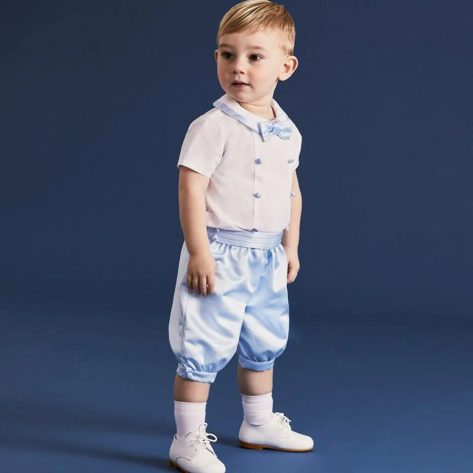 Beatrice amp; George Boys White Lace-Up Leather Shoes Outlet