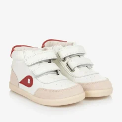 Bobux IWalk Boys White Leather High-Top Trainers Sale