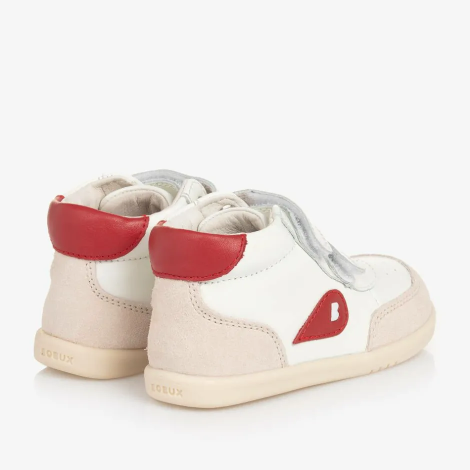 Bobux IWalk Boys White Leather High-Top Trainers Sale