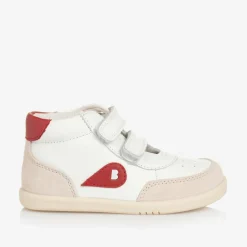 Bobux IWalk Boys White Leather High-Top Trainers Sale