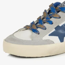 Golden Goose Boys White Leather Super-Star Trainers New