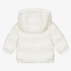 Moncler Enfant Boys White New Macaire Down Padded Jacket Outlet