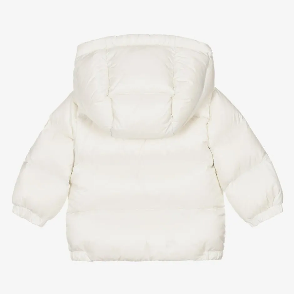 Moncler Enfant Boys White New Macaire Down Padded Jacket Outlet