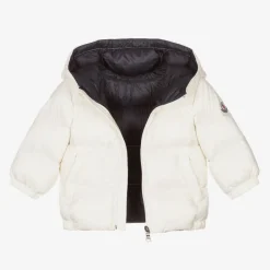 Moncler Enfant Boys White New Macaire Down Padded Jacket Outlet