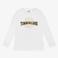 Timberland Boys White Organic Cotton Top Outlet