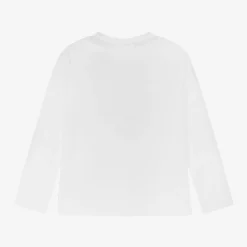 HUGO Boys White Organic Cotton Top