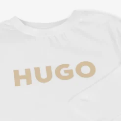 HUGO Boys White Organic Cotton Top