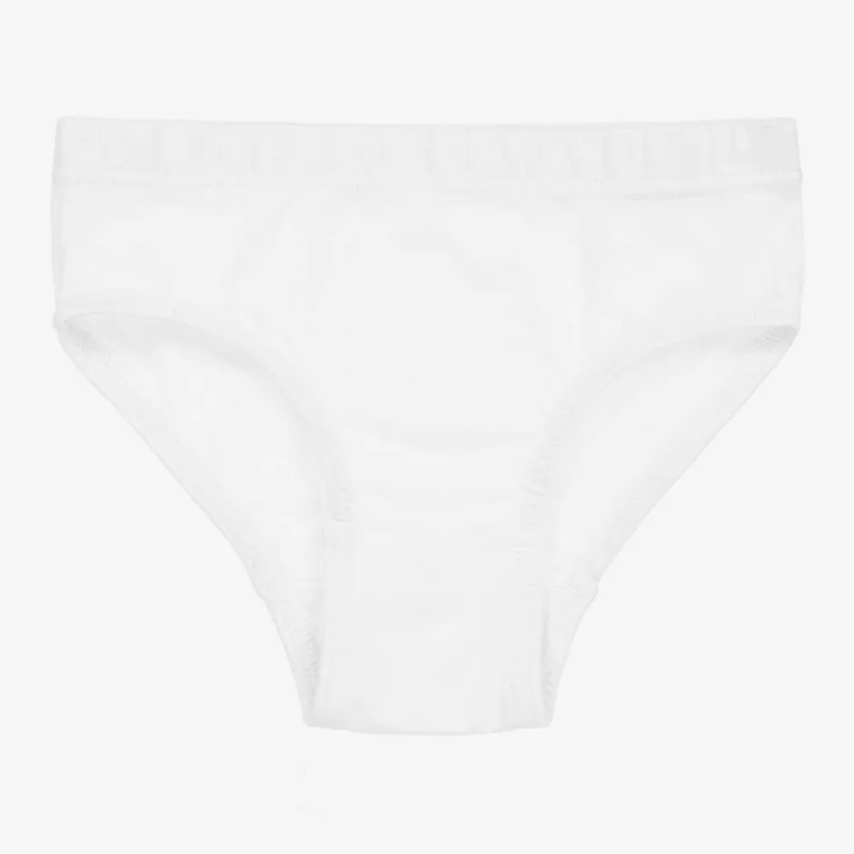 Childrensalon Essentials Boys White Organic Cotton Briefs (3 Pack) Clearance