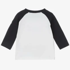 Moncler Enfant Boys White Raglan Sleeve Top