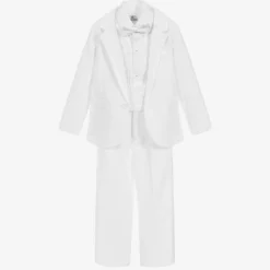 Beau KiD Boys White Tuxedo Suit Outlet