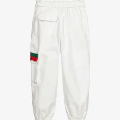 Gucci Boys White Web Trousers Outlet