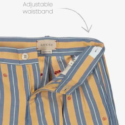 Gucci Boys Yellow & Blue Striped Cotton Shorts Best