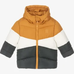 Mayoral Boys Yellow Colourblock Puffer Coat Clearance