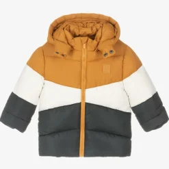 Mayoral Boys Yellow Colourblock Puffer Coat Clearance