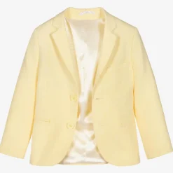 Caramelo Kids Boys Yellow Linen & Cotton Shorts Suit Best