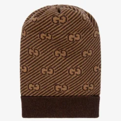 Gucci Brown & Beige GG Wool Hat Discount