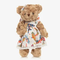 Powell Craft Brown Butterfly Dress Teddy Soft Toy (30cm) Clearance