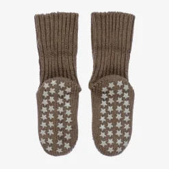 Falke Brown Cotton Baby Slipper Socks